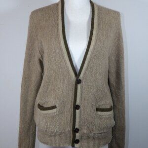 Vintage Jantzen Cardigan Sweater Men's Medium Tan & Brown